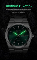 Homem relógio de quartzo luxo à prova dwaterproof água luminosa data semana aço inoxidável relógio masculino relógios masculino reloj hombre