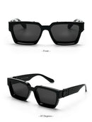 Óculos de Sol Luxuosos Ruiao Retro Black Millionaire Shades 2026 para Homens, Designer de Marca Famosa, Óculos de Sol Quadrados para Homens e Mulheres