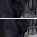 Elegante Casaco Feminino de Lã Preto 2025 Outono Inverno Estilo Coreano Hepburn Miniatura Agasalho de Lã Manga Longa Gola de ...