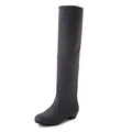 Novo inverno coxa botas altas sapatos femininos sobre o joelho botas planas longas senhoras botas de borracha zapatos de mujer botas 2025
