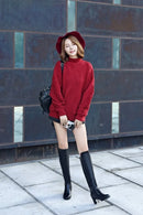 Botas altas no joelho para mulheres, sapatos pretos longos, saltos grossos, quentes, elegantes, senhoras, outono, inverno