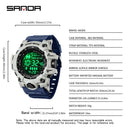 SANDA Homens Esportes Ao Ar Livre Relógio À Prova D 'Água LED Analógico Digital Show Multifunções Grande Mostrador Relógio de Pulso Eletrônico G estilo Masculino Cloc
