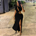Sexy carta impressão transparente malha sheer vestido 2025 nova moda outono inverno elegante manga longa clube festa vestidos longos
