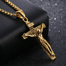 Colar de cruz premium para mulheres banhado a ouro 18k corrente com pingente de cruz de ouro da moda para meninas colar de crucifixo para mulheres e meninas