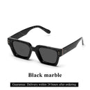 Óculos de Sol Luxuosos Ruiao Retro Black Millionaire Shades 2026 para Homens, Designer de Marca Famosa, Óculos de Sol Quadrados para Homens e Mulheres
