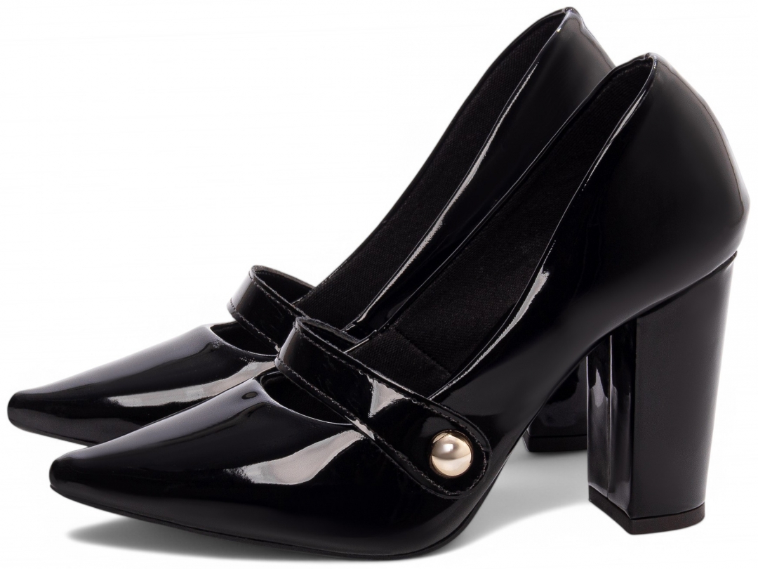 Scarpin feminino preto elegante Zafirus